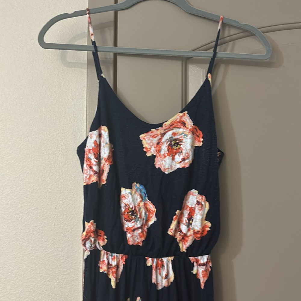 Lush blue floral maxi dress size small